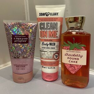 Lot New Bath and Body Works BBW Full-size Shower Gel Scrub Body Wash 8-10 Oz $48